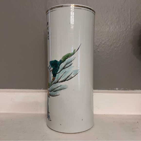 Antique Chinese Vase / Brush Pot / Hat Stand - Picture 2 of 8